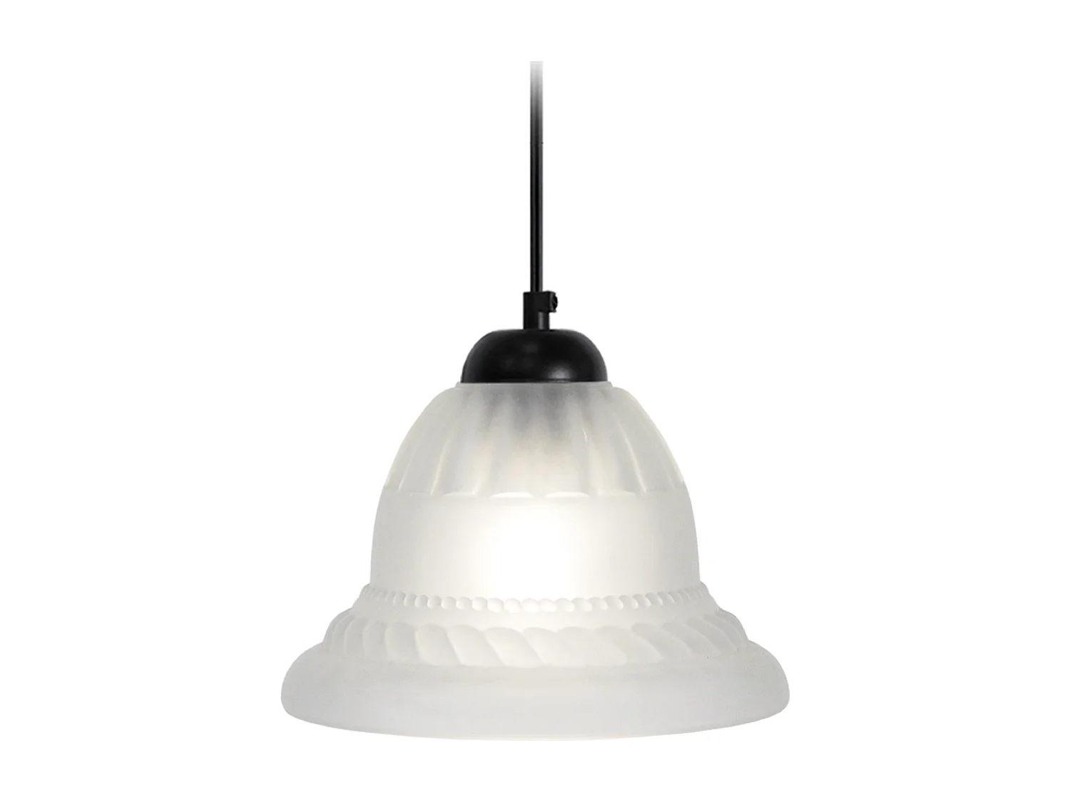 Suspensão TOSEL  CLASSIC vidro Sino cinza D17 x  H68  cm