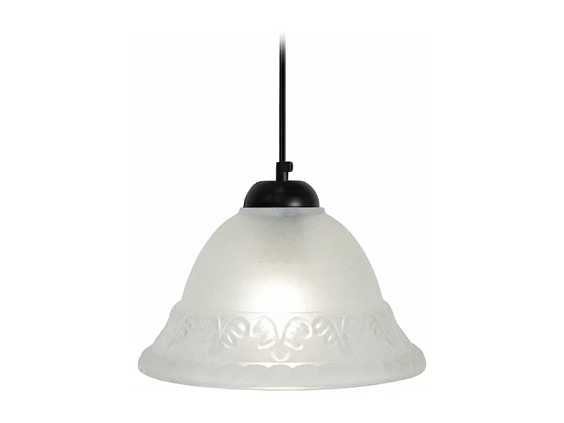 Suspensão TOSEL  CLASSIC vidro Sino.. cetim D17 x  H68  cm