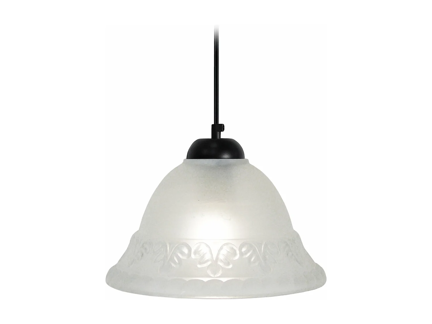 Suspensão TOSEL  CLASSIC vidro Sino.. cetim D17 x  H68  cm
