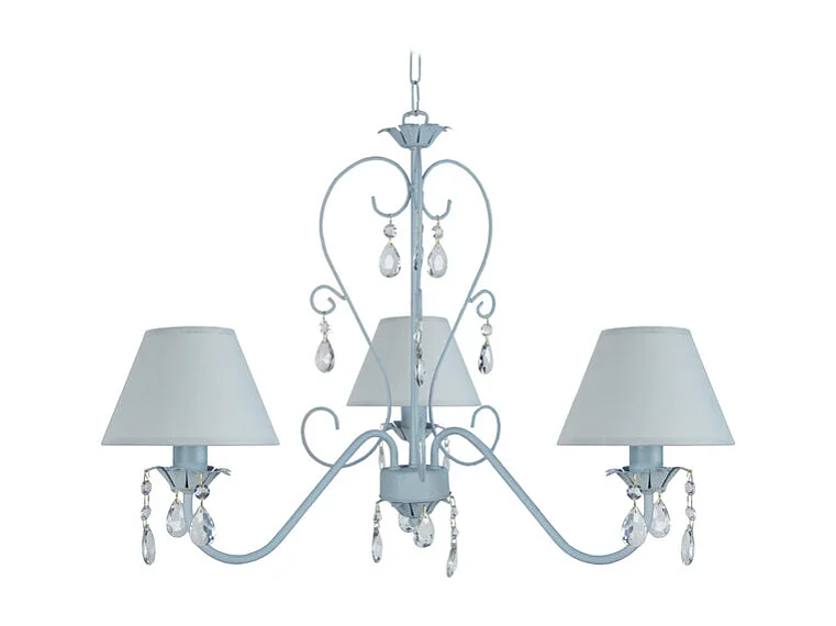 Lustre TOSEL PAMPILLES tecido braço cinza D60 x  H90  cm