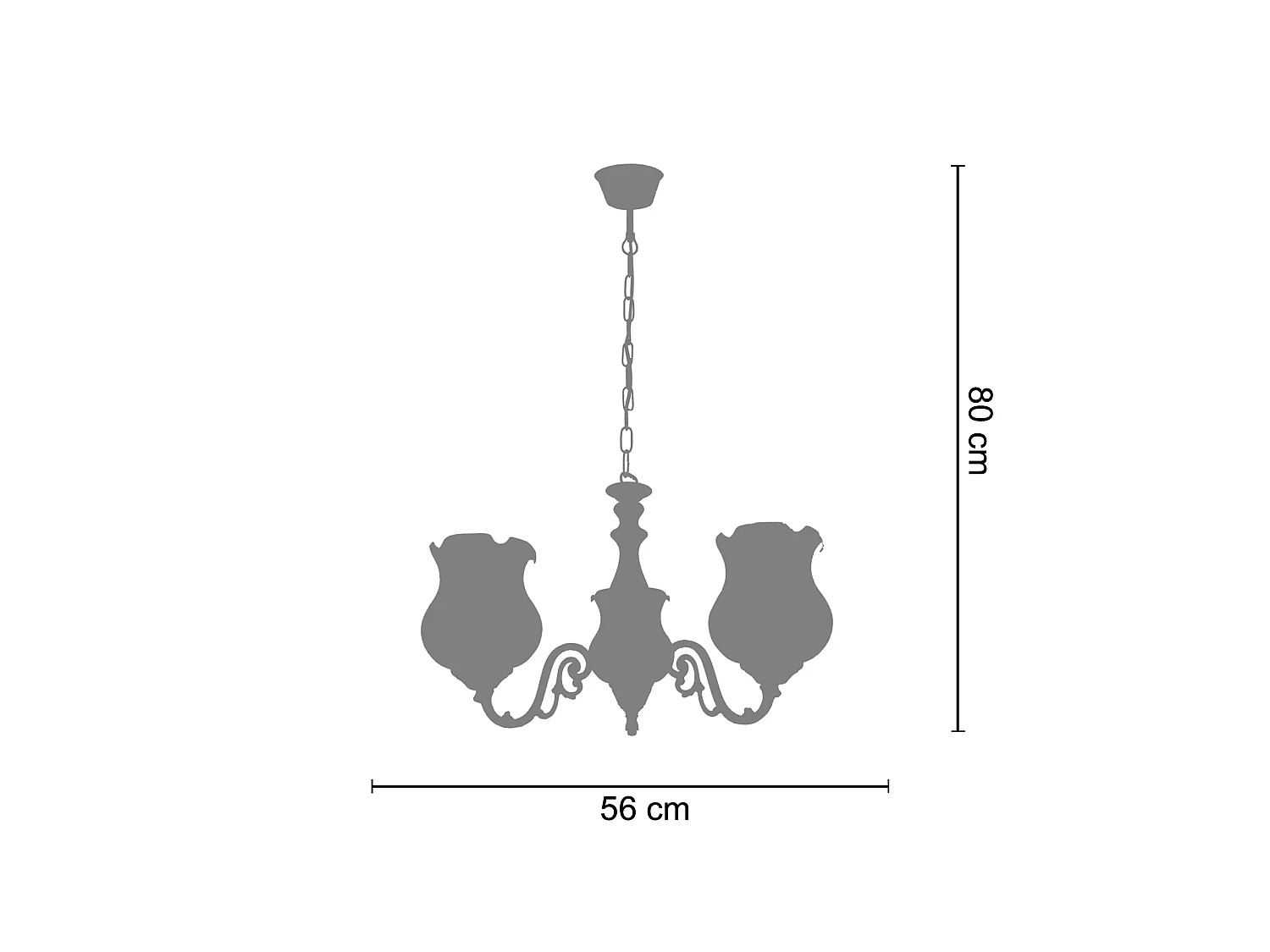 VAL D'ISÉRE - Lustre multi bras métal  et bois doré et ambre