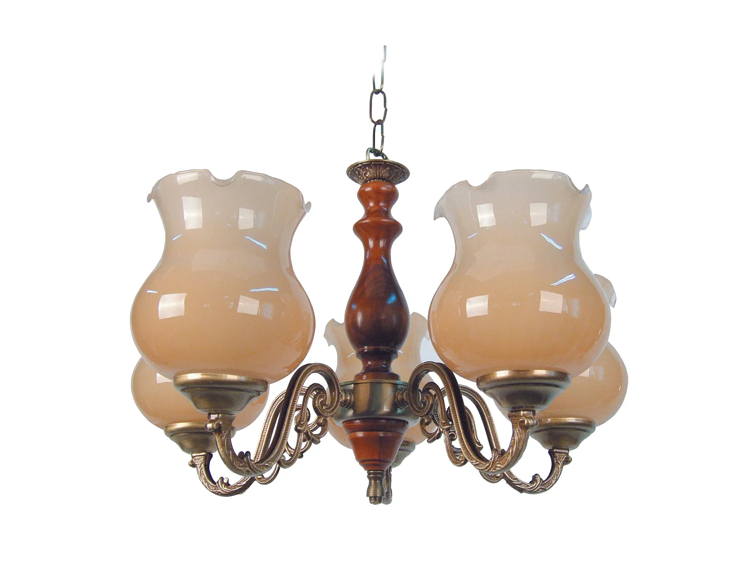 Lustre TOSEL VAL D'ISÉRE vidro braço âmbar D49 x  H80  cm