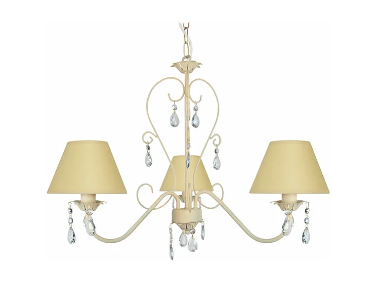 Lustre TOSEL PAMPILLES tecido braço bege D60 x  H90  cm