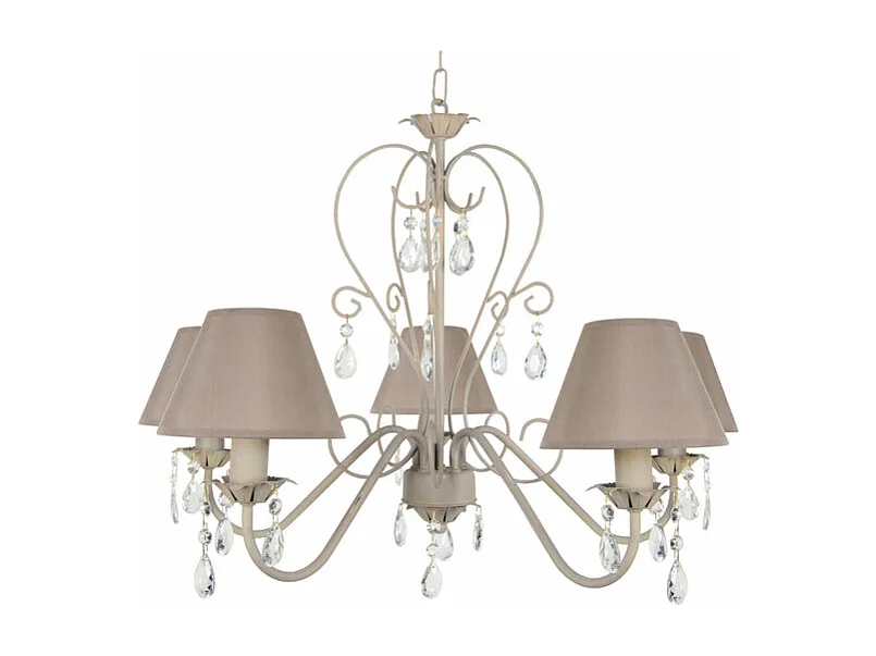 Lustre TOSEL PAMPILLES tecido braço acinzentado D60 x  H90  cm