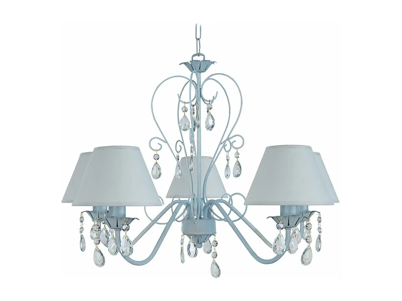 Lustre TOSEL PAMPILLES tecido braço pálido D60 x  H90  cm