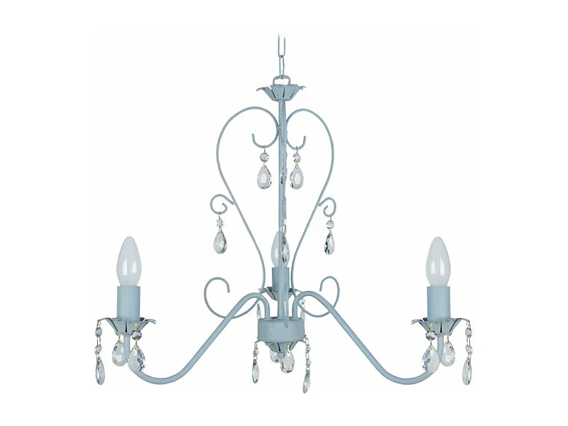 Lustre TOSEL PAMPILLES vidro braço cinza D55 x  H90  cm