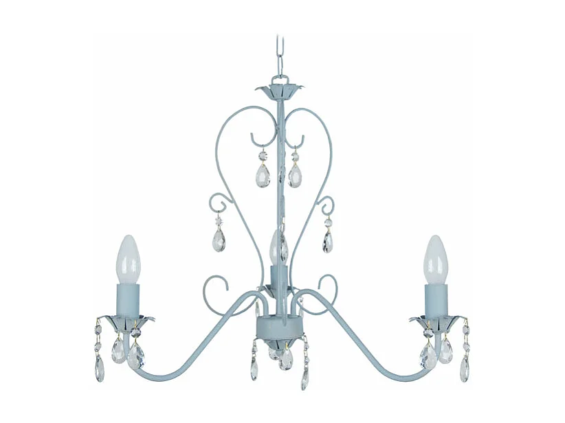 Lustre TOSEL PAMPILLES vidro braço cinza D55 x  H90  cm