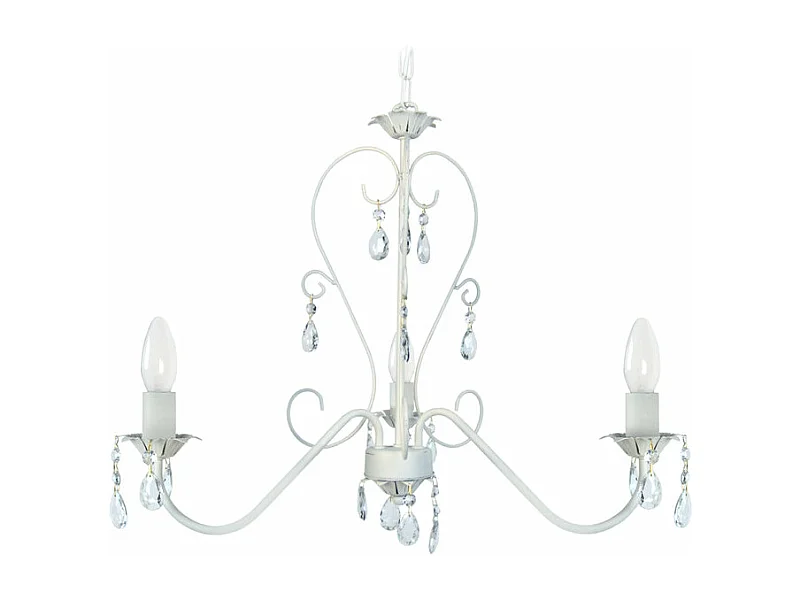 Lustre TOSEL PAMPILLES vidro braço claro D55 x  H90  cm