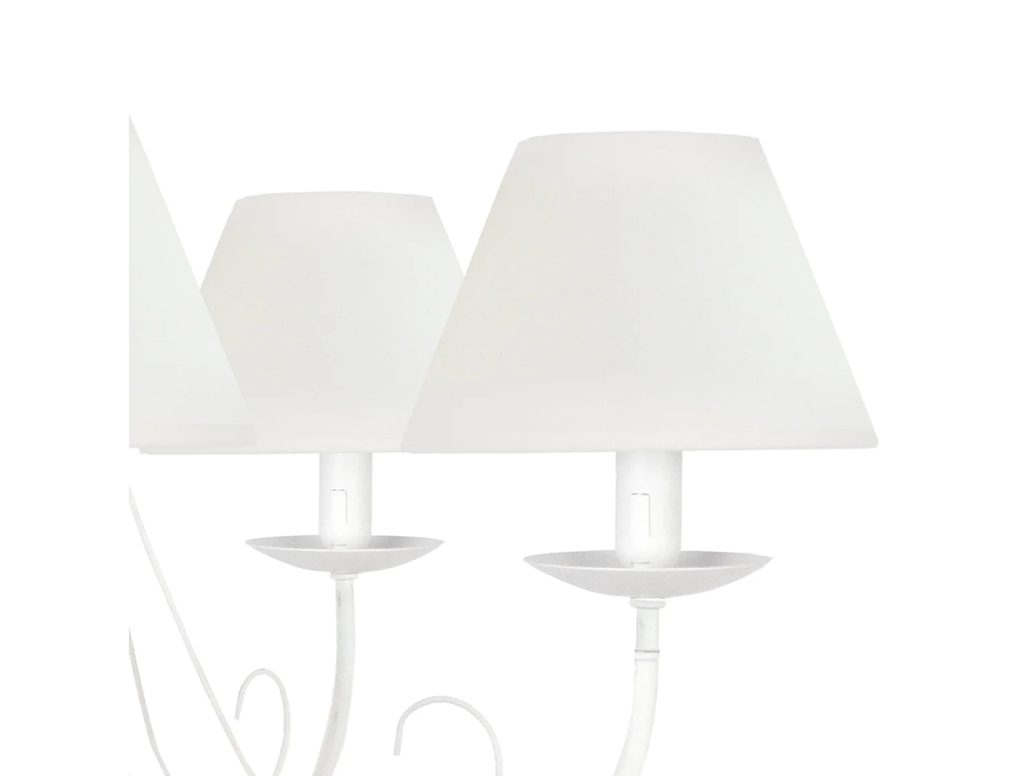 Lampadario metallo braccia CÔTE D'CÔTE D'IVOIRE  A bianco  D'64cm