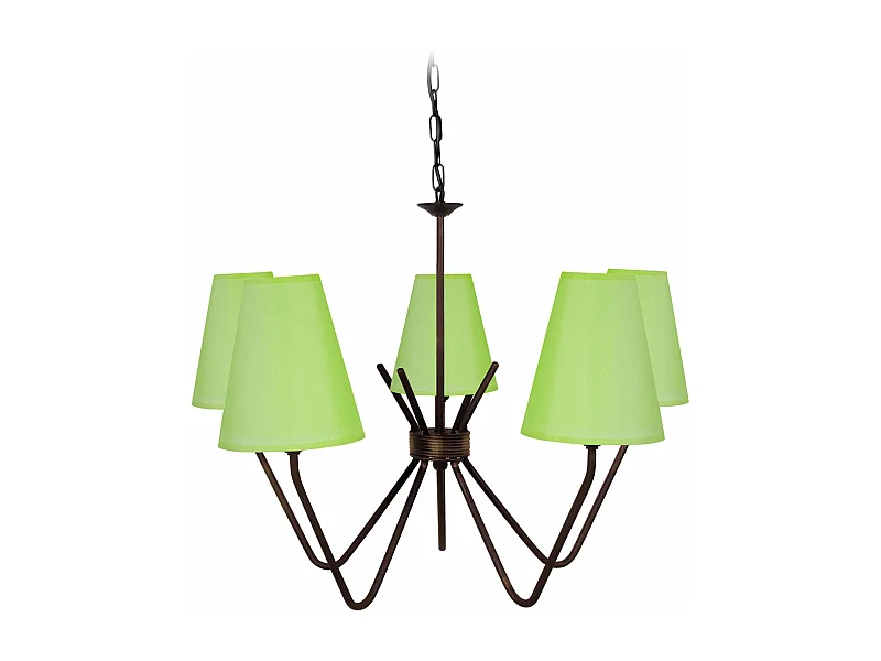 Suspension globe métal  beige 110 cm.