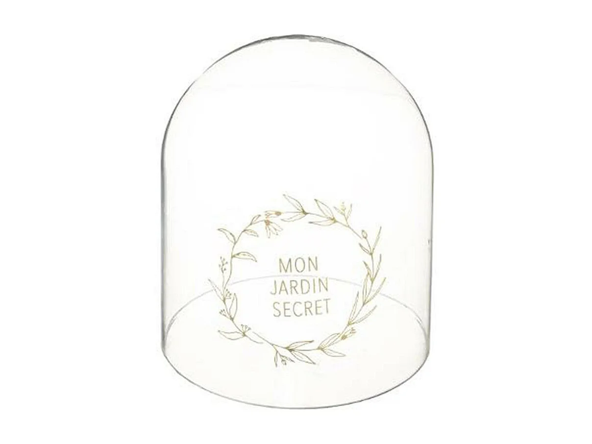 Bougie avec Cloche en Verre "Jardin" 145g Vert