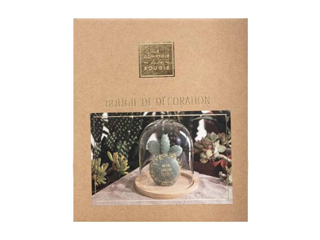 Bougie avec Cloche en Verre "Jardin" 145g Vert