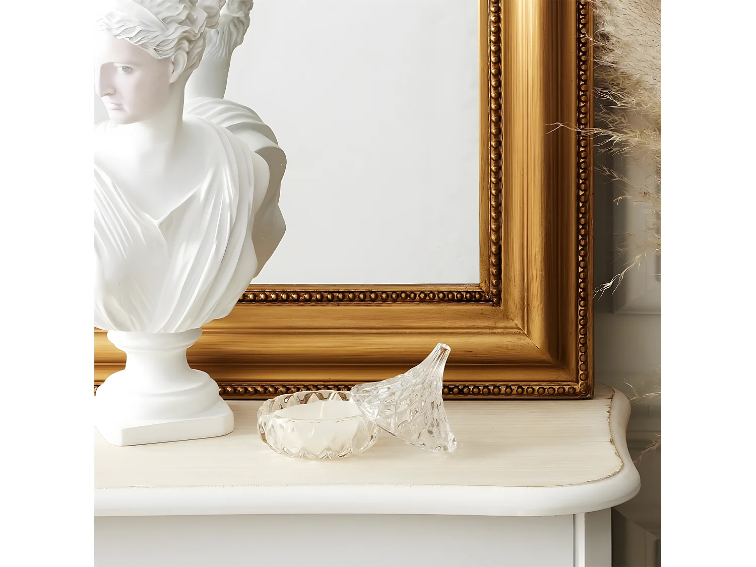 Bougie Parfumée Déco "Ciselé" 160g Fleur de Coton