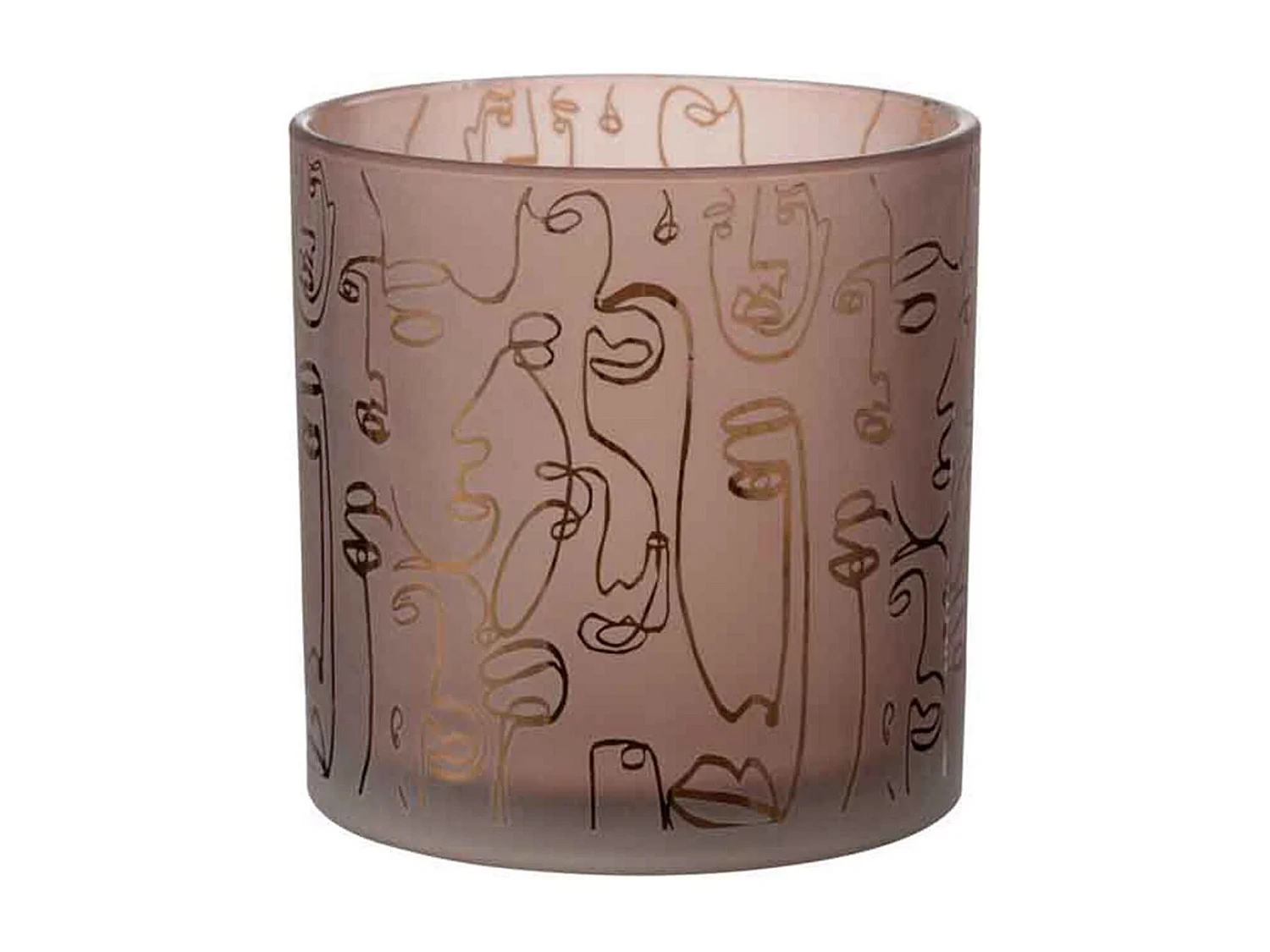 Portacandela natalizio in vetro rosso 15x15x15 cm