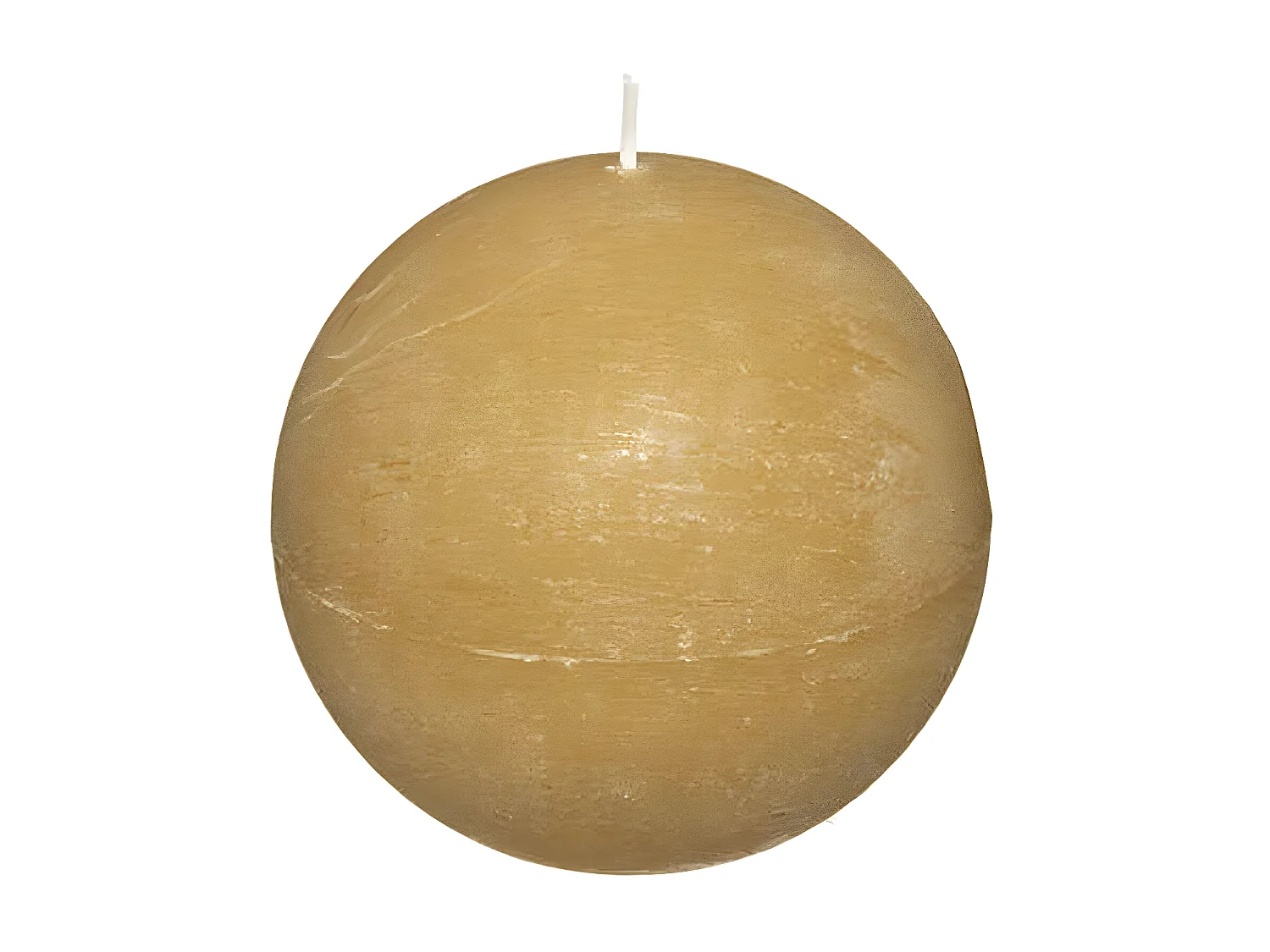 Bougie Boule "Rustic" 10cm Jaune