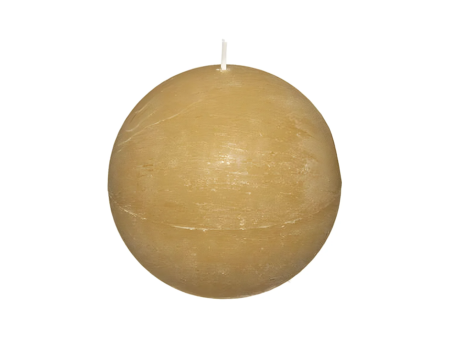 Bougie Boule "Rustic" 10cm Jaune