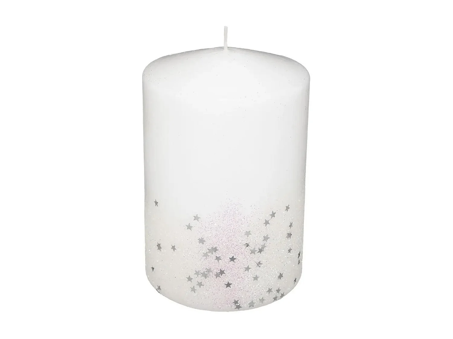 Bougie Déco Paillettes "Colorama" 90g Blanc