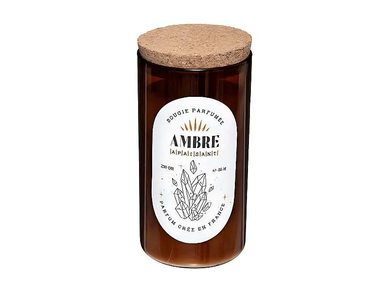Bougie Parfumée en Verre "Snow" 230g Ambre