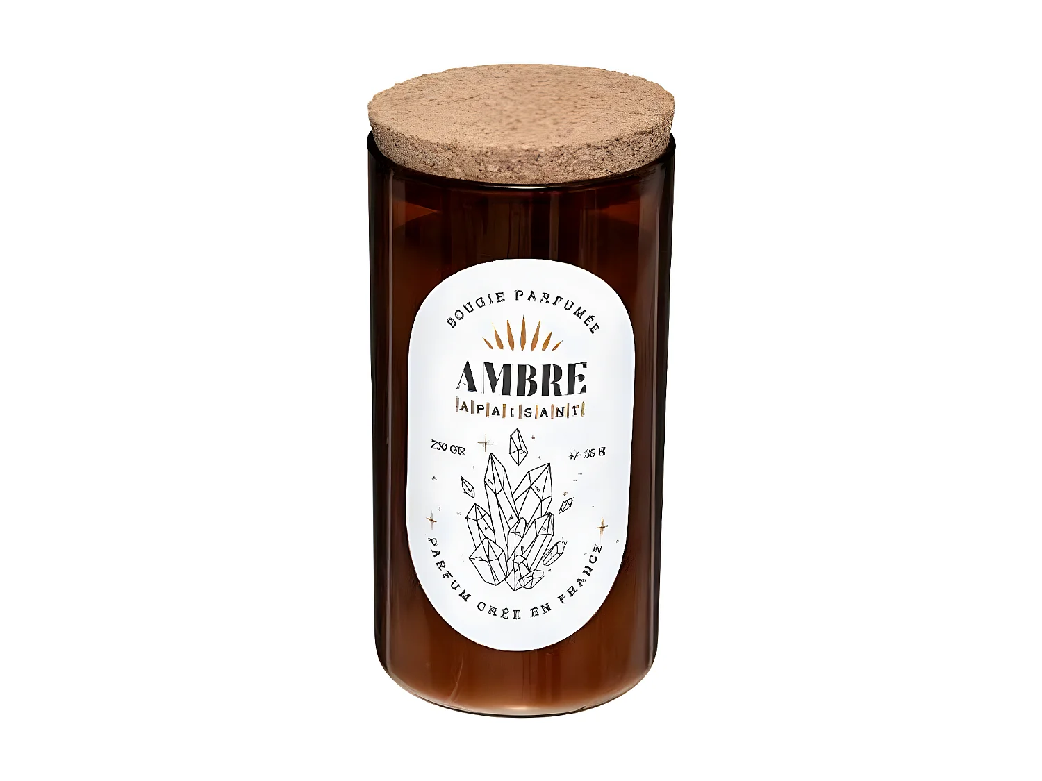 Bougie Parfumée en Verre "Snow" 230g Ambre