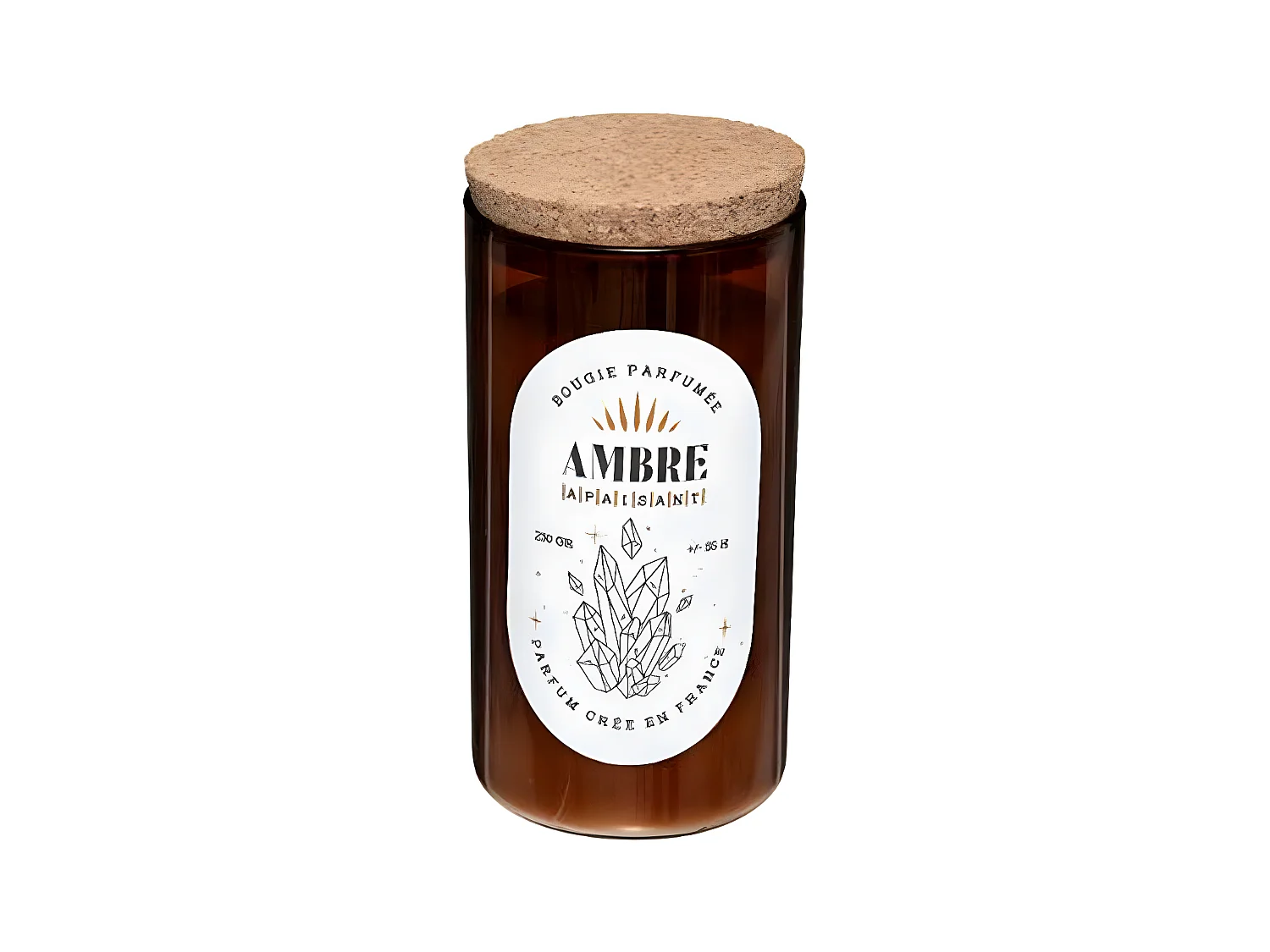 Bougie Parfumée en Verre "Snow" 230g Ambre