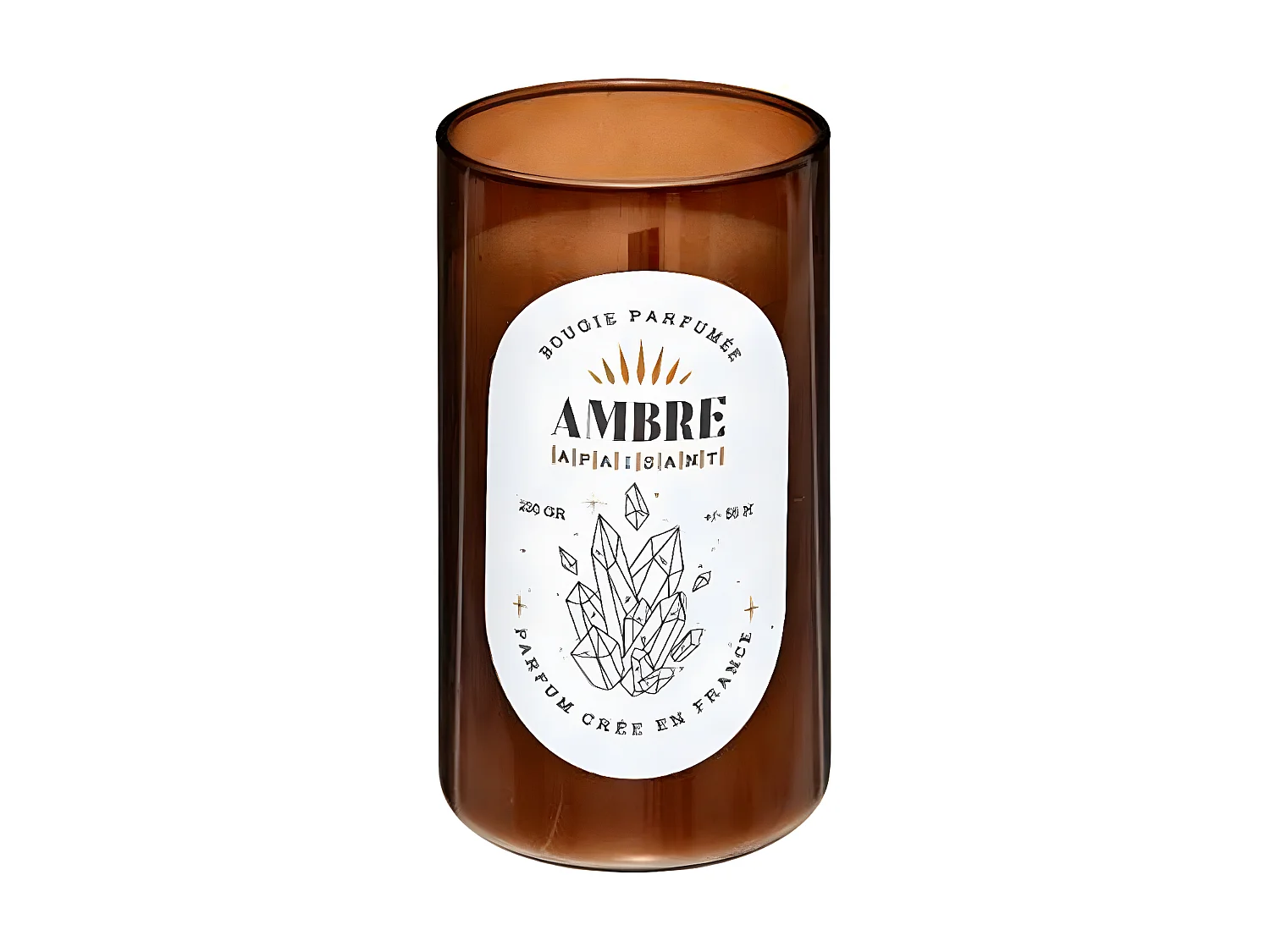 Bougie Parfumée en Verre "Snow" 230g Ambre