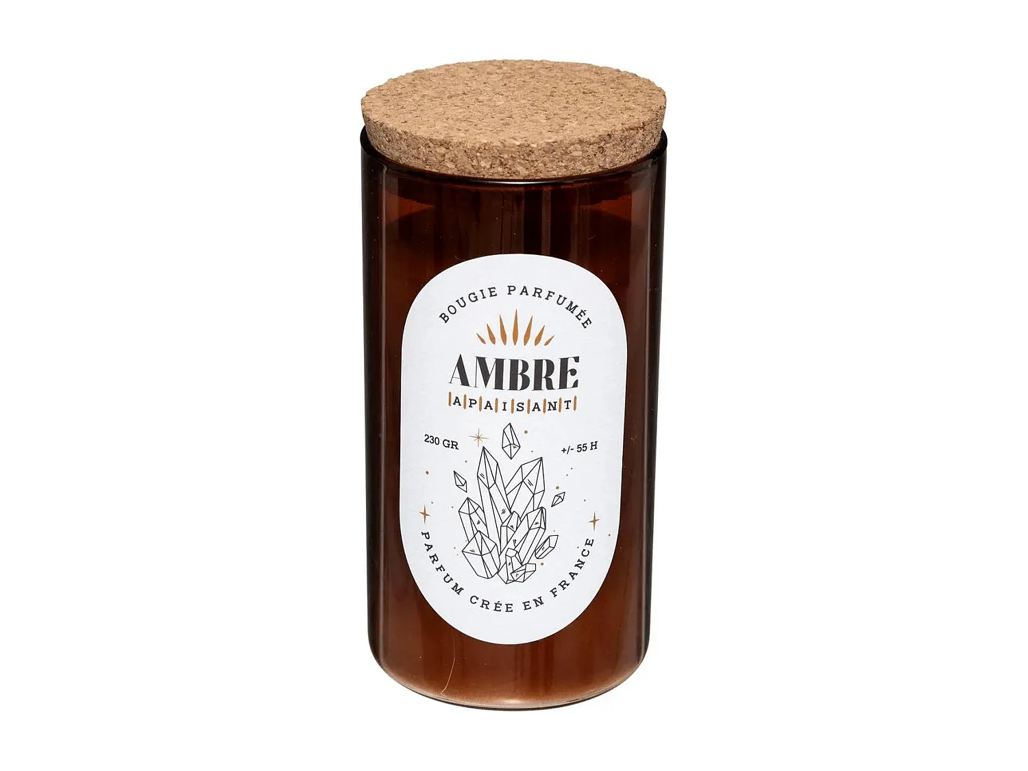 Bougie Parfumée en Verre "Snow" 230g Ambre