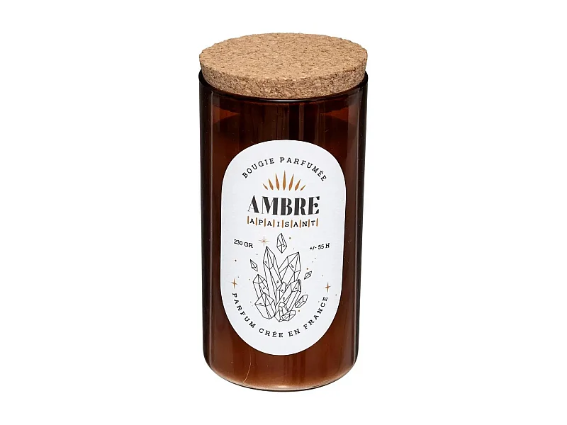 Bougie Parfumée en Verre "Snow" 230g Ambre