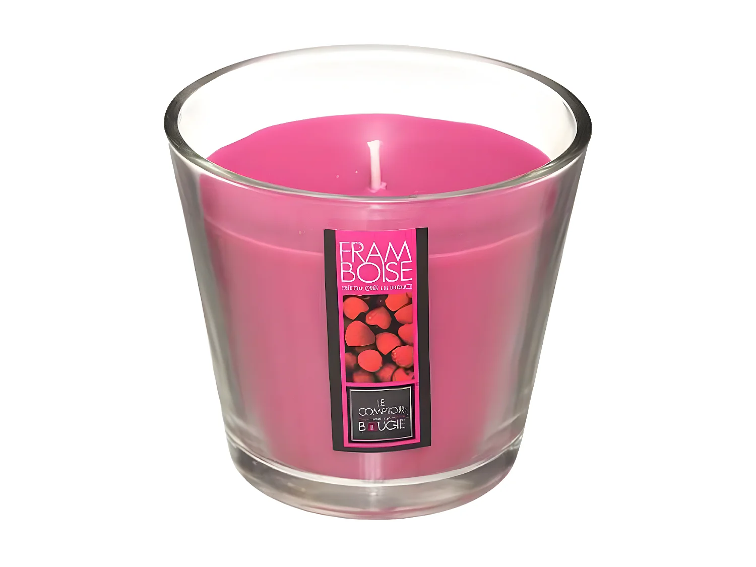 Bougie Parfumée en Verre "Nina" 190g Framboise