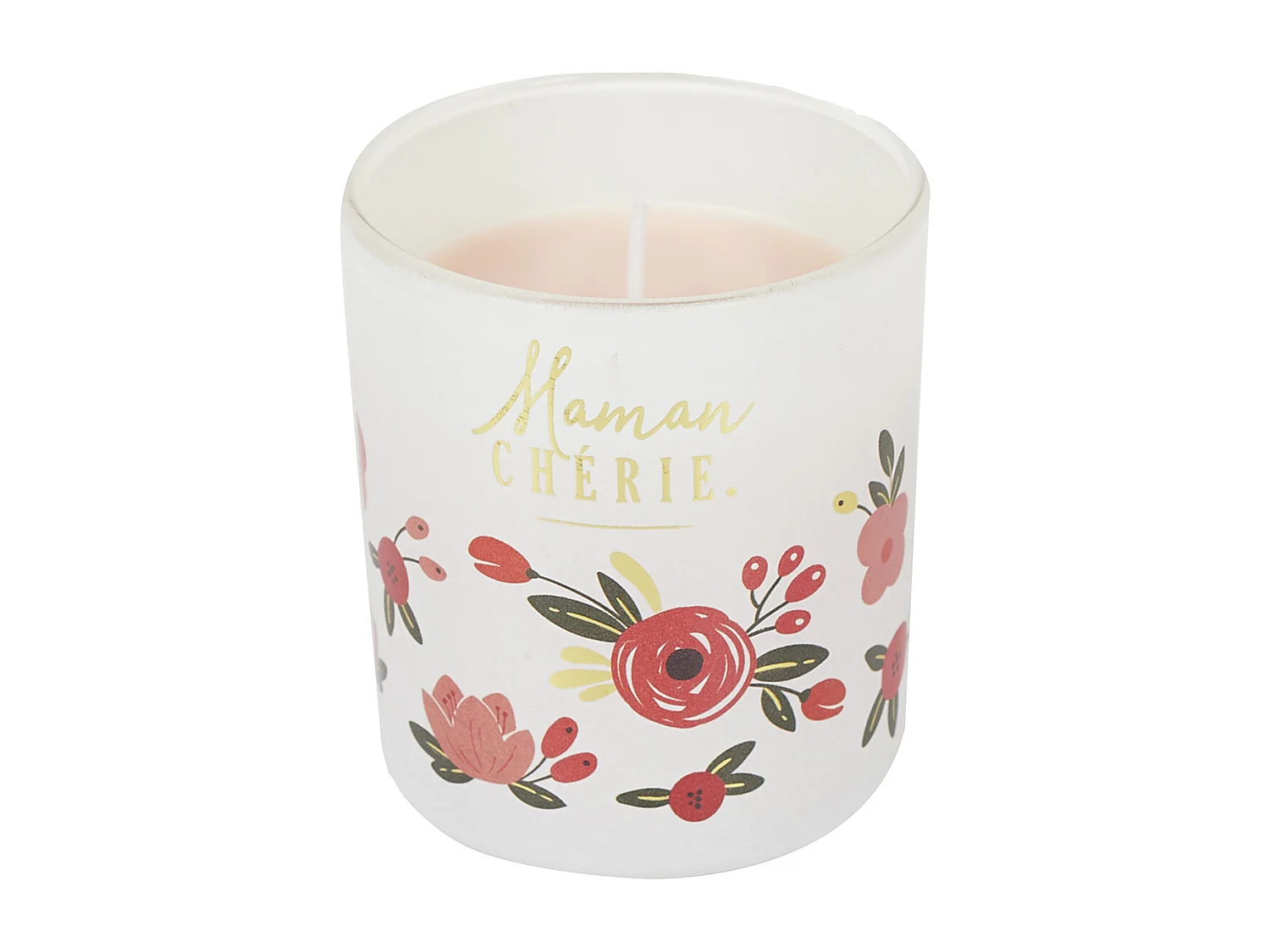 Bougie Parfumee X2 Coffret Maman Cherie Rose, Blanc, Vert