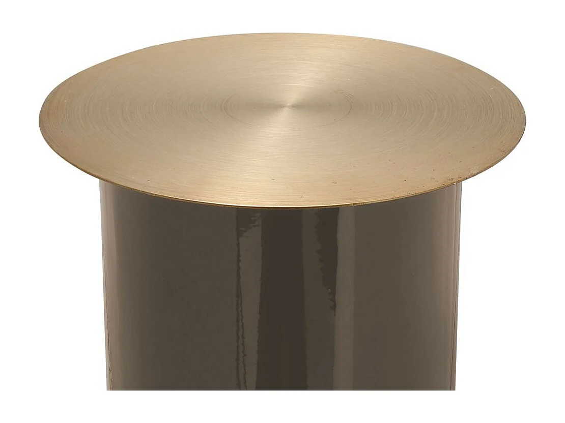 Bougeoir de Sol "Colby" 40cm Taupe & Or