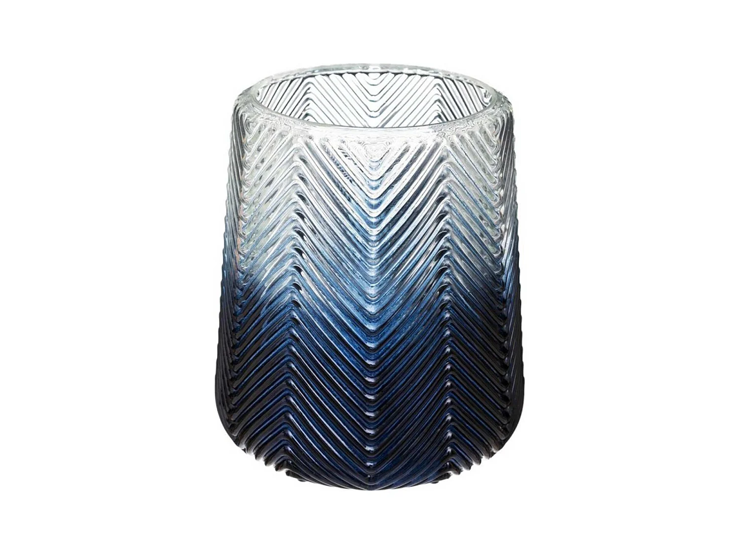 Photophore Design en Verre "Shade" 13cm Bleu