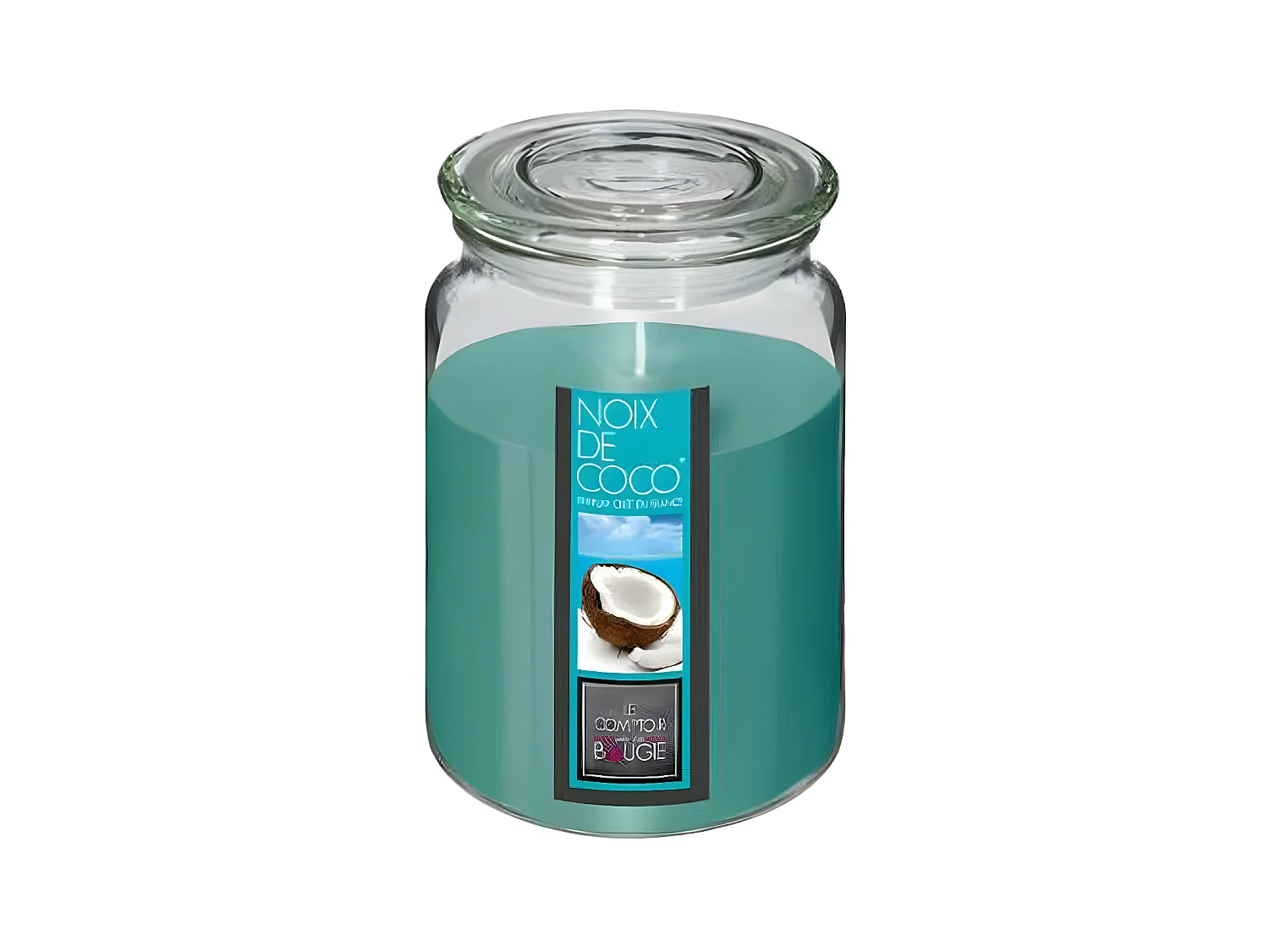 Bougie Parfumée en Verre "Couvercle" 510g Coco