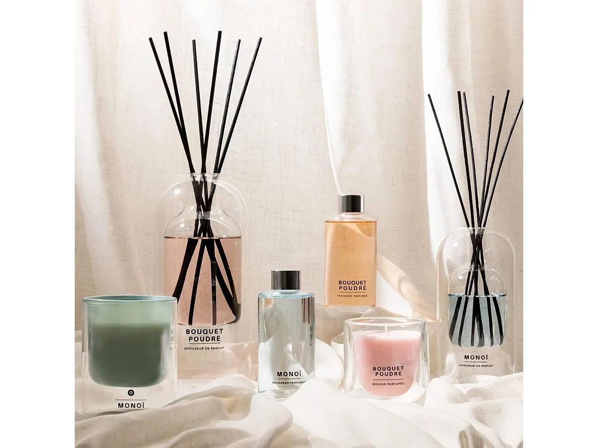 Bougie Parfumée En Verre "Ilan" 130g Bouquet Poudré