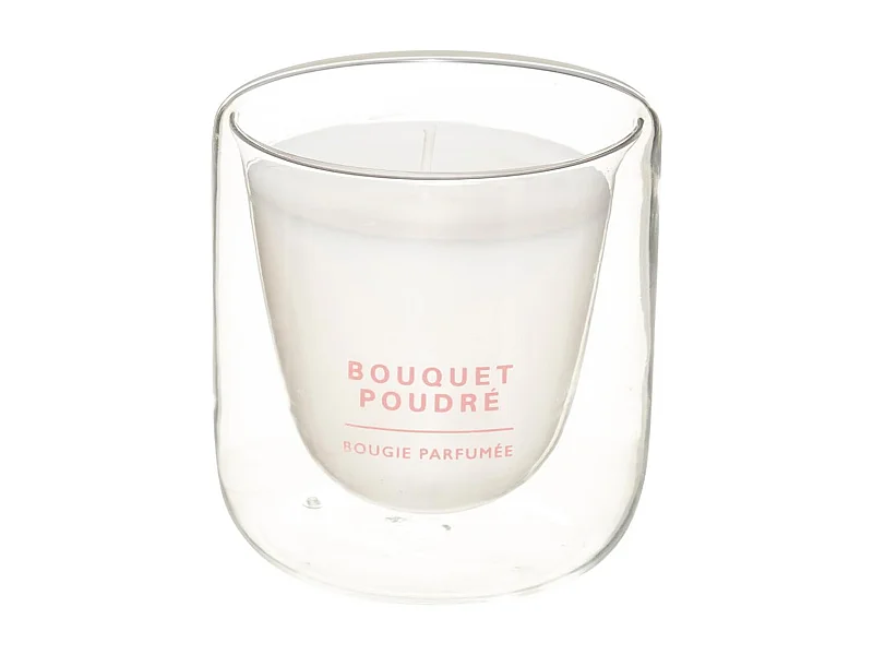 Bougie Parfumée En Verre "Ilan" 130g Bouquet Poudré