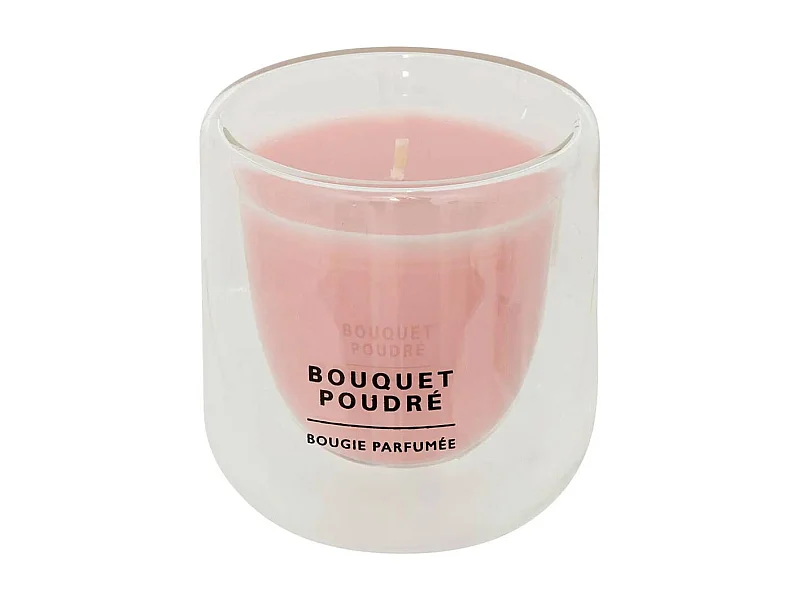 Bougie Parfumée En Verre "Ilan" 130g Bouquet Poudré