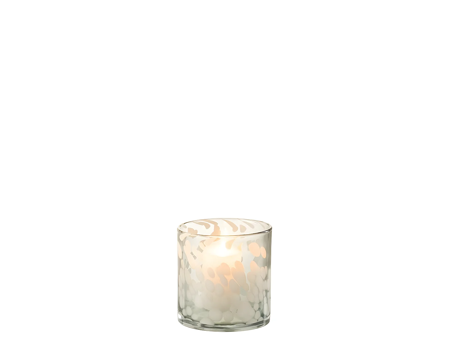 Portavelas de vidrio gris 12x12x12 cm