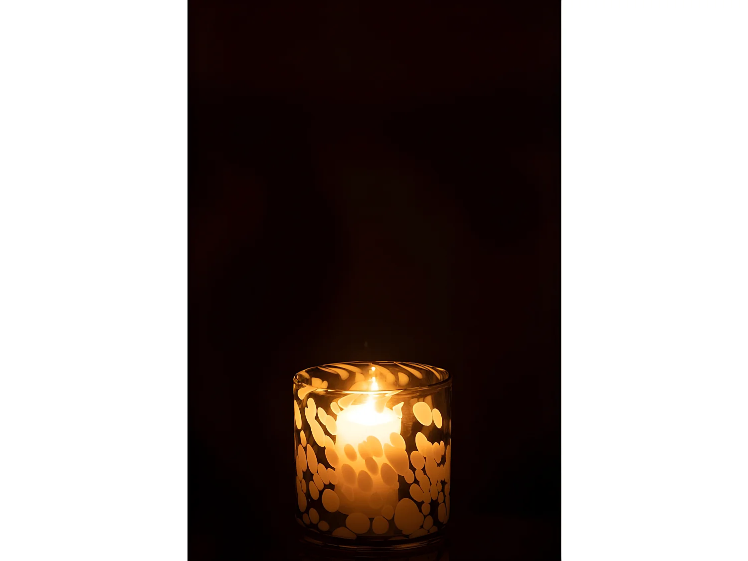 Portavelas de vidrio gris 12x12x12 cm