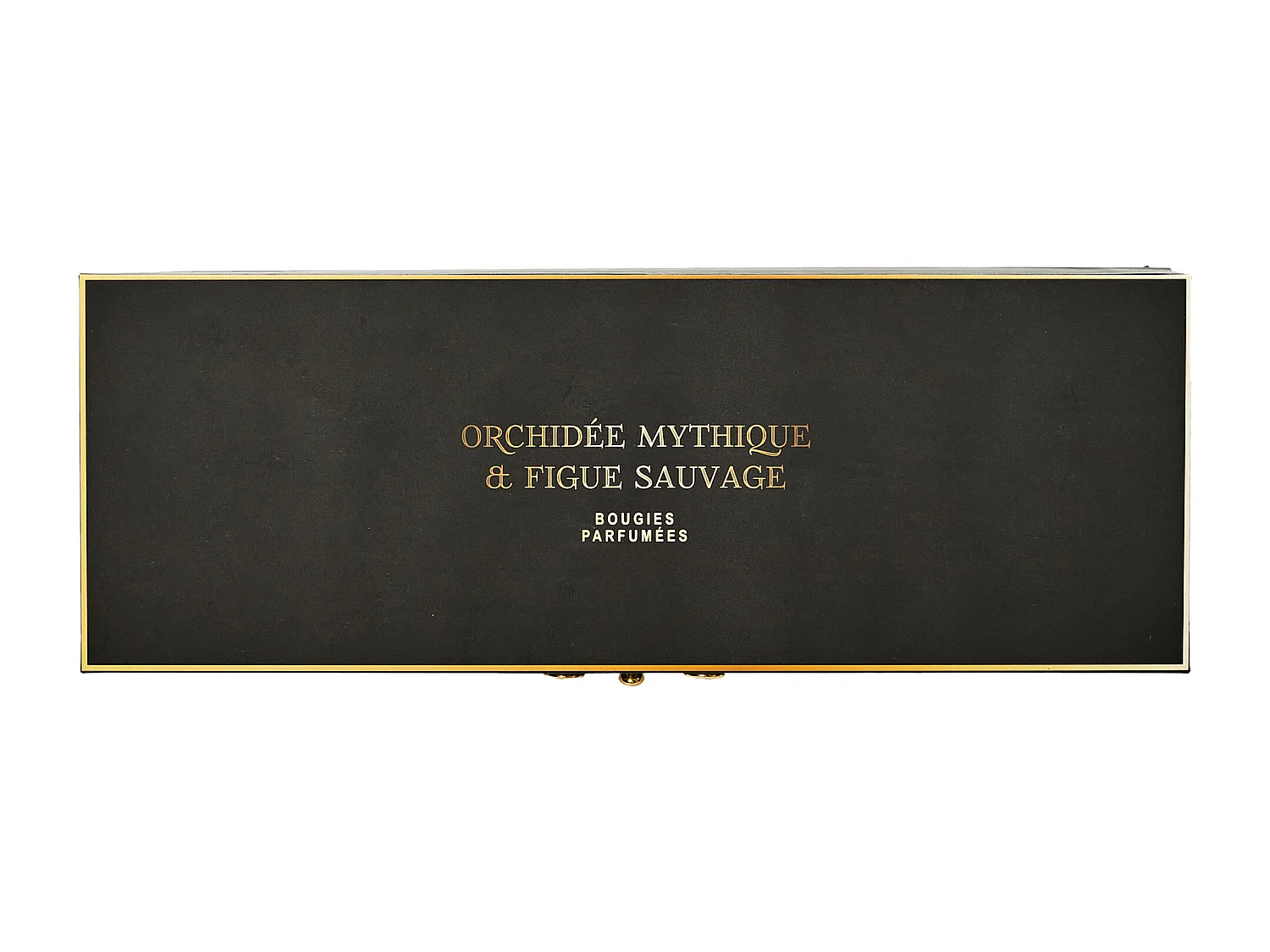 Bougie Parfumee Electroplate X4 Coffret Gingko Blanc, Noir, Or