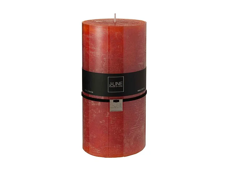 Bougie Cylindrique Déco "Junina" 20cm Orange