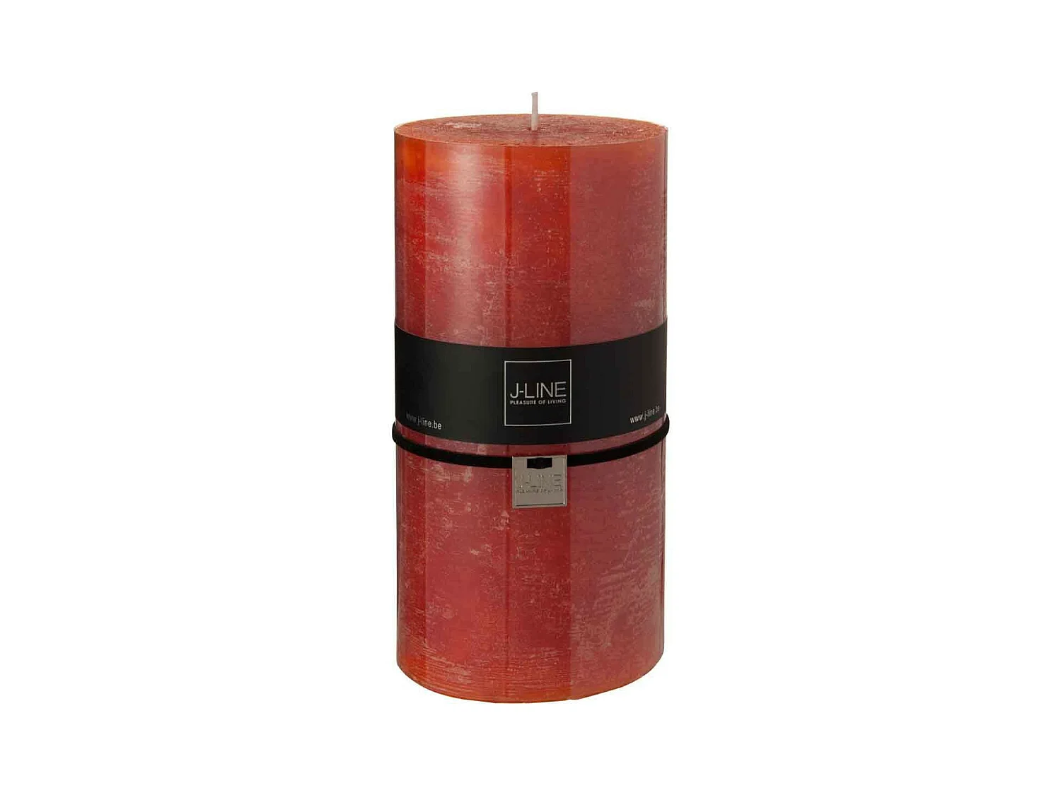 Bougie Cylindrique Déco "Junina" 20cm Orange