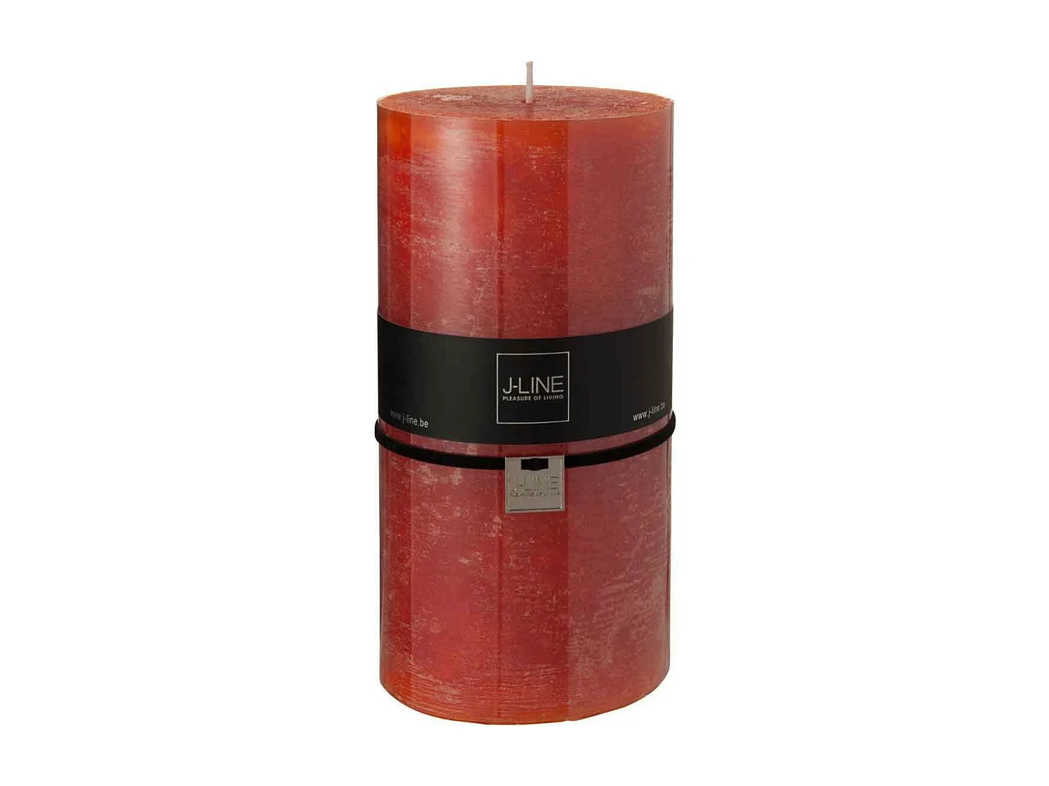 Bougie Cylindrique Déco "Junina" 20cm Orange