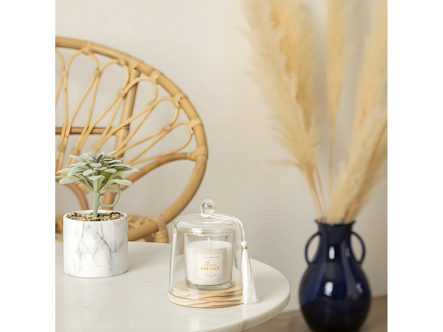 Bougie Parfumée Cloche "Loli" 130g Fleur d'Oranger