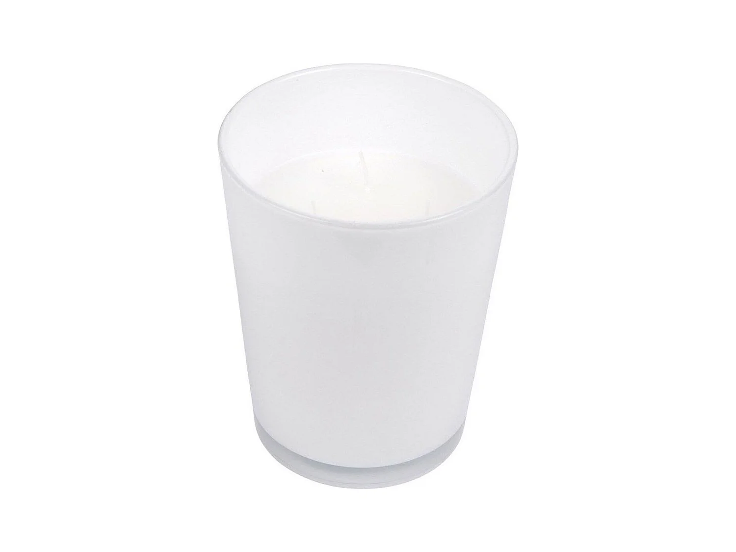 Bougie en Verre Parfumée Design "Élégant" 16cm Blanc