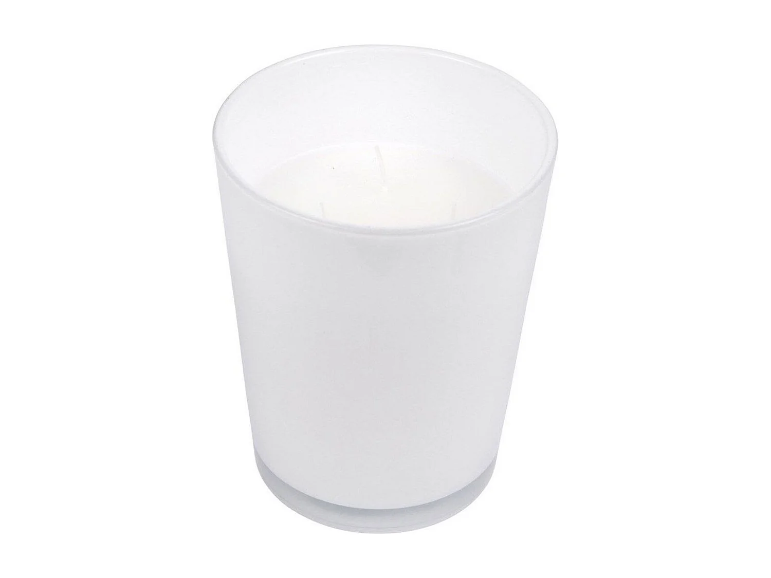 Bougie en Verre Parfumée Design "Élégant" 16cm Blanc