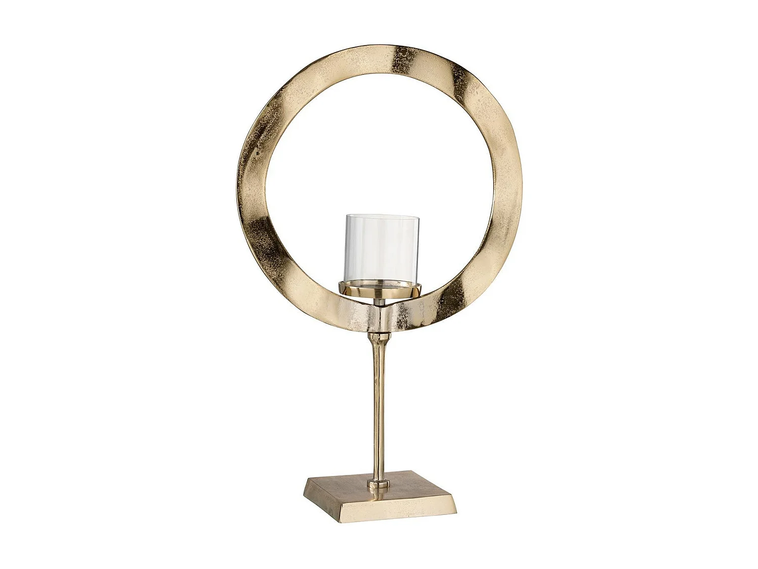 Photophore Design sur Pied "Rond" 46cm Or