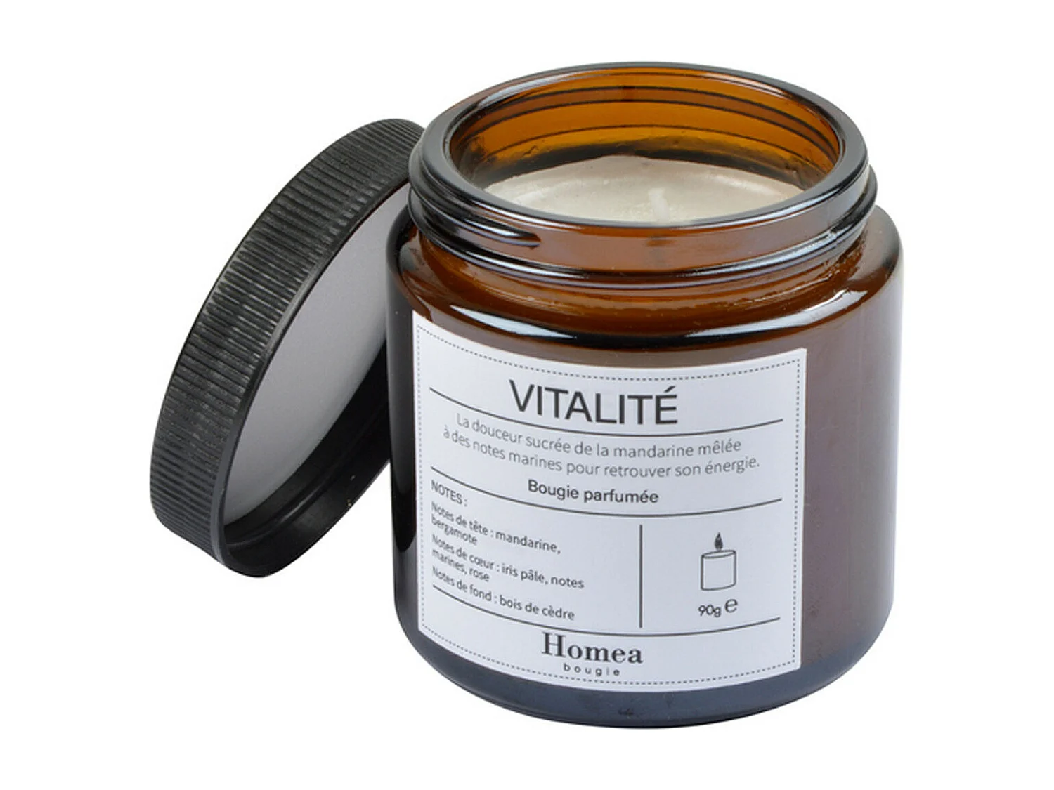 Bougie Verrine Parfumée "Apothicaire" 90g Vitalité