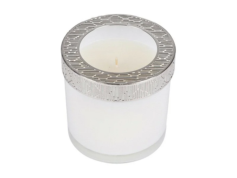 Bougie Verrine Parfumée "Élégant" 10cm Blanc