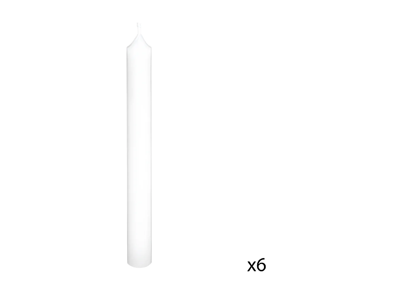 Coffret 21 Bougies "3 Formats" 20cm Blanc