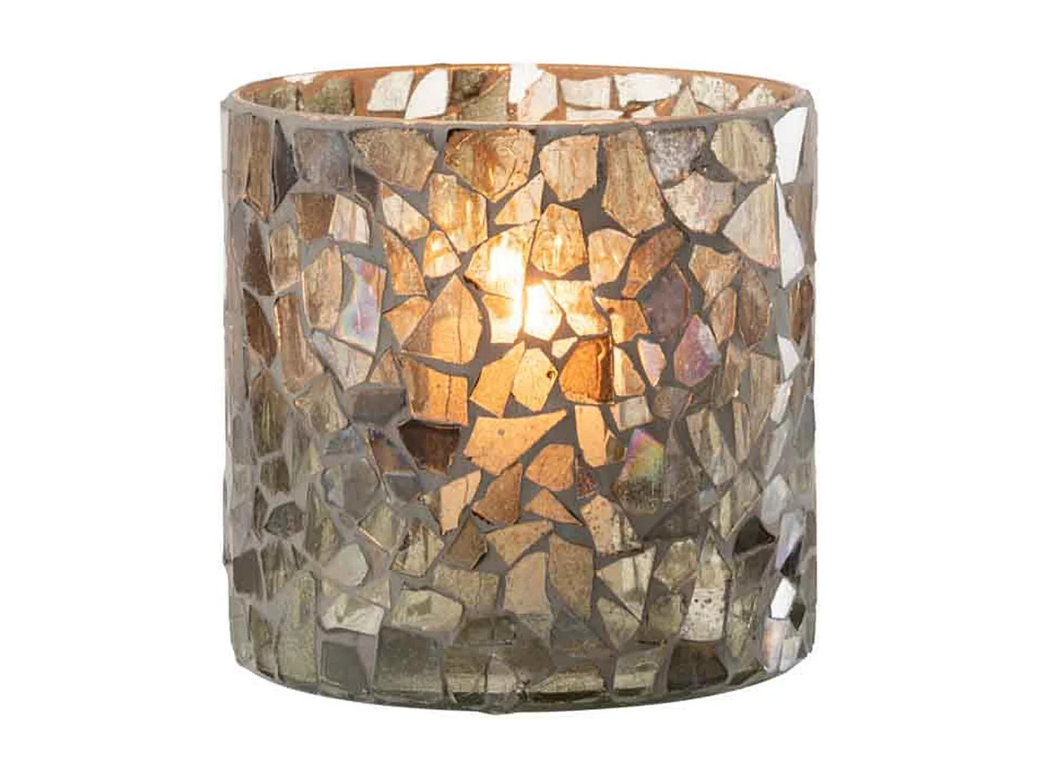 Photophore Design en Verre "Ido" 16cm Vert