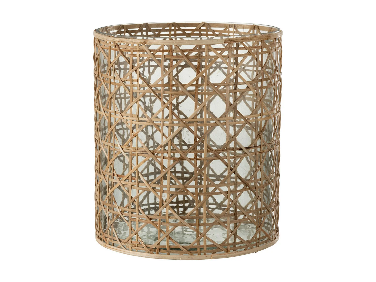 Portacandela in vetro marrone 19.5x19.5x22 cm